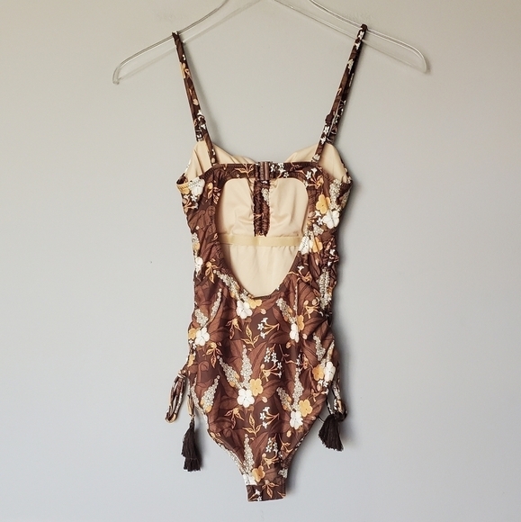 NWT SPELL Bianca Ruched One Piece XS - Picture 4 of 11